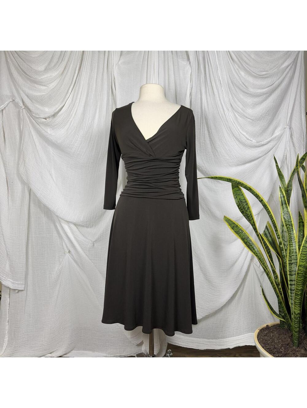 Indie Fairy Chocolate Brown Ruched Dress Small